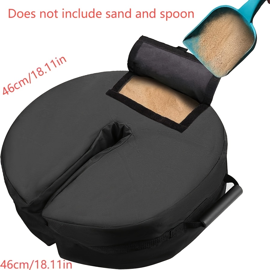 Image of Only 1 Weight Bag, Sandbag For Securing Patio Umbrellas, Sunshade Umbrella Sand Bag, Weighted Sandbag For Weight And Support, Black Weight Bag