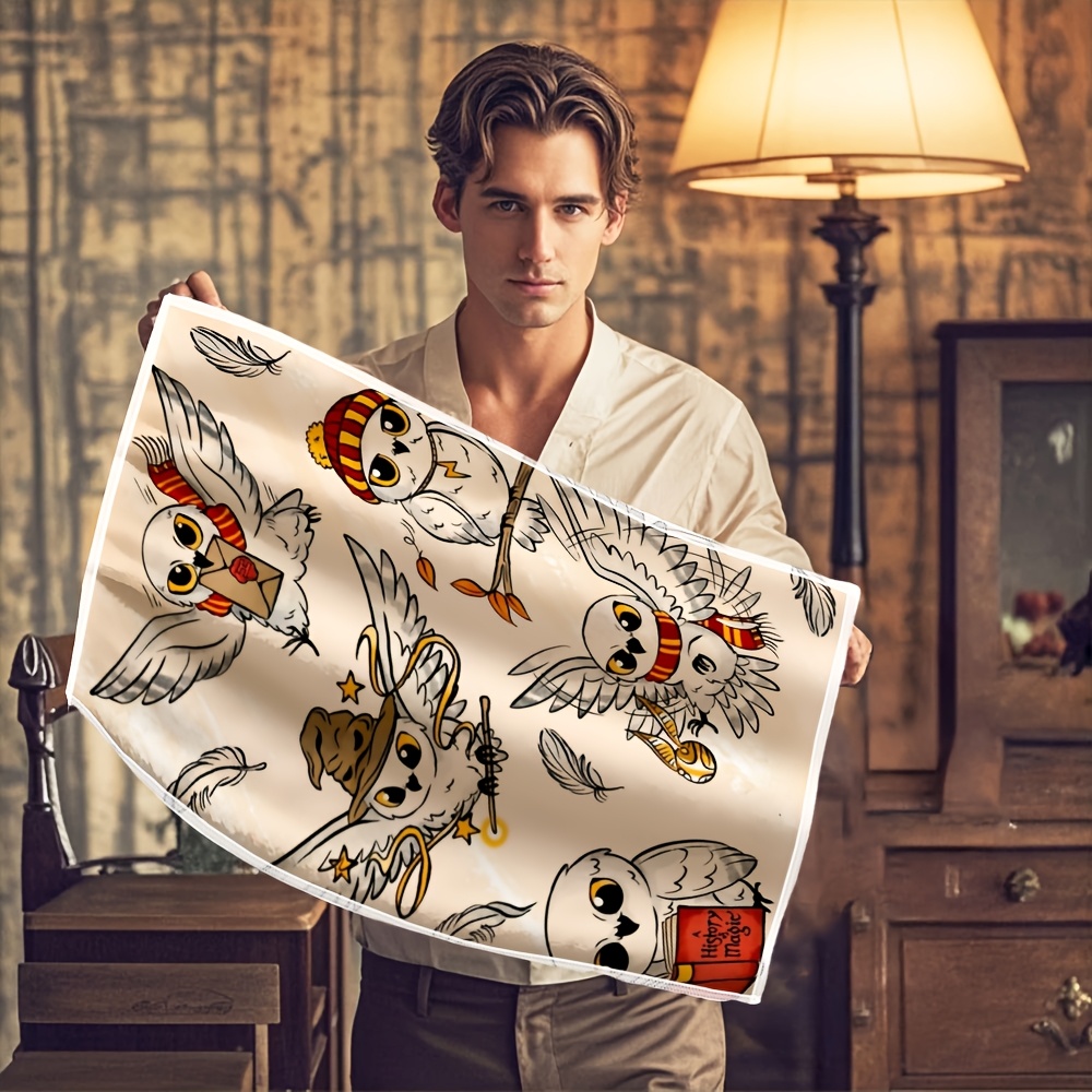 TEMU Warner . Licensed, Harry Potter Themed Fashion Print, Exquisite Hand Towel, Dish Towel, Multi-functional And , Polyester Material Towel,