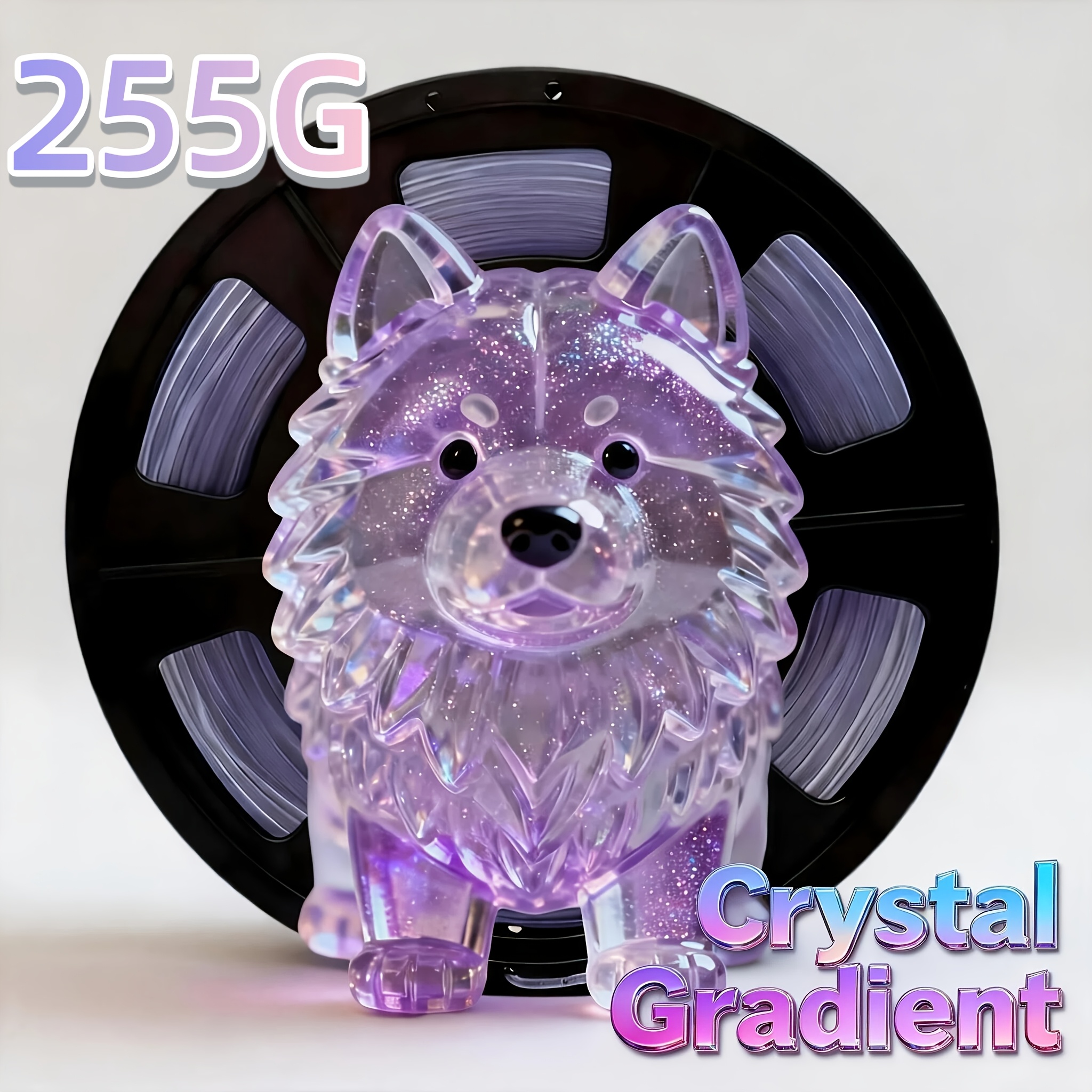 TEMU Crystal Gradient 3d Printer Pla Filament 1.75mm, 250g, Suitable For Most Fdm 3d Printers, High-toughness Pla + 3d Printer Consumables,