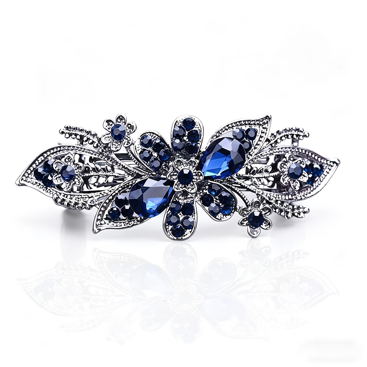 TEMU 1pc Metal Hairpin Flower Vintage Hairpin Headdress Spring Hairpin Hair Styling Decoration Head Clip Casual Party Wear