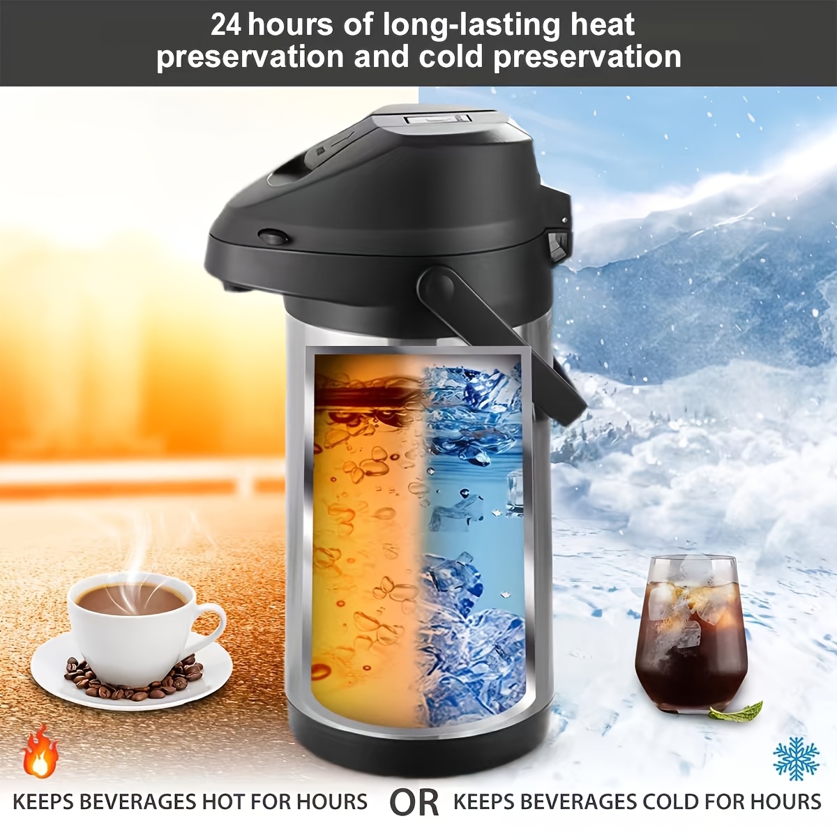 4l stainless steel thermal coffee carafe pump - Temu Netherlands