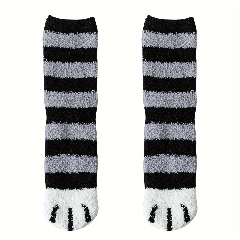 Chaussettes Pantoufles Chat 3D - Paire Femme Antidérapante Et Douce Pour L'hiver