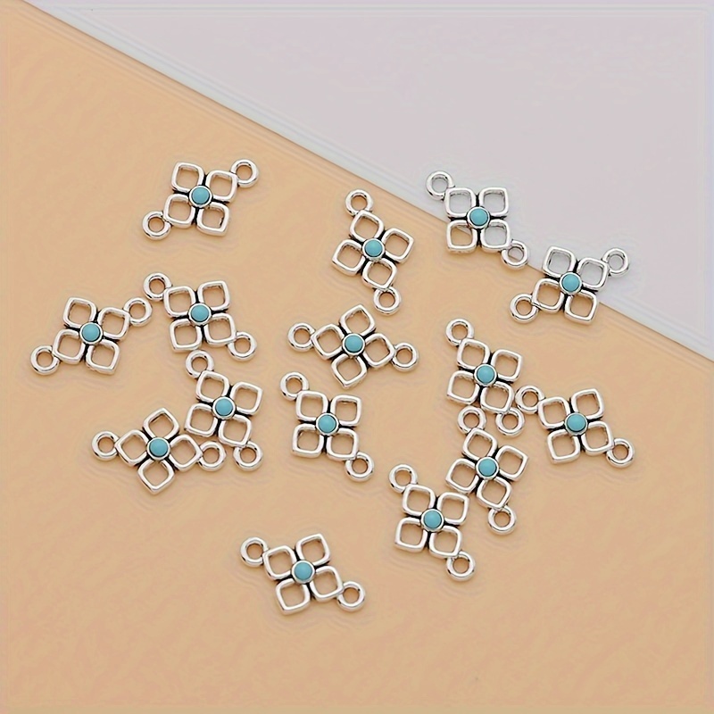 15pcs Of Vintage Silvery Charms Made From Alloy, Perfect For Jewelry Creation, Suitable For Bracelets, Necklaces, And Earring Crafting Additions