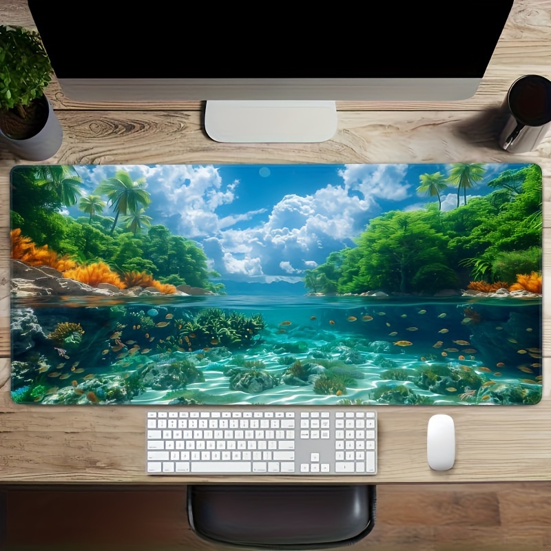 

1pc Underwater Mouse Pad, Mat , , Rectangular Desk Mat For And , Computer