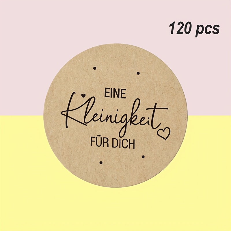 Image of 120pcs German-specific Label Stickers, Cute German Stickers "eine Für Dich", Gift Wrapping Sealing Stickers, Holiday Gift Wrapping Decorative Labels