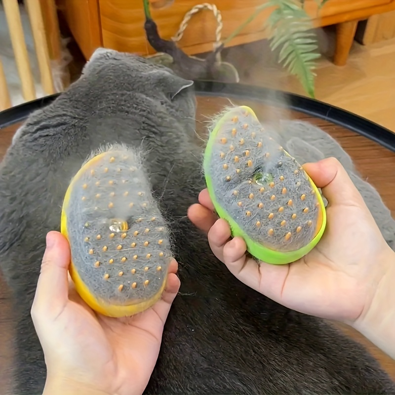 usb battery powered   hair remover brush self cleaning massage comb with floating design ergonomic handle for detangling loose hair removal durable plastic pet grooming brush for cats and dogs pet hair remover tool easytouse design   material home  