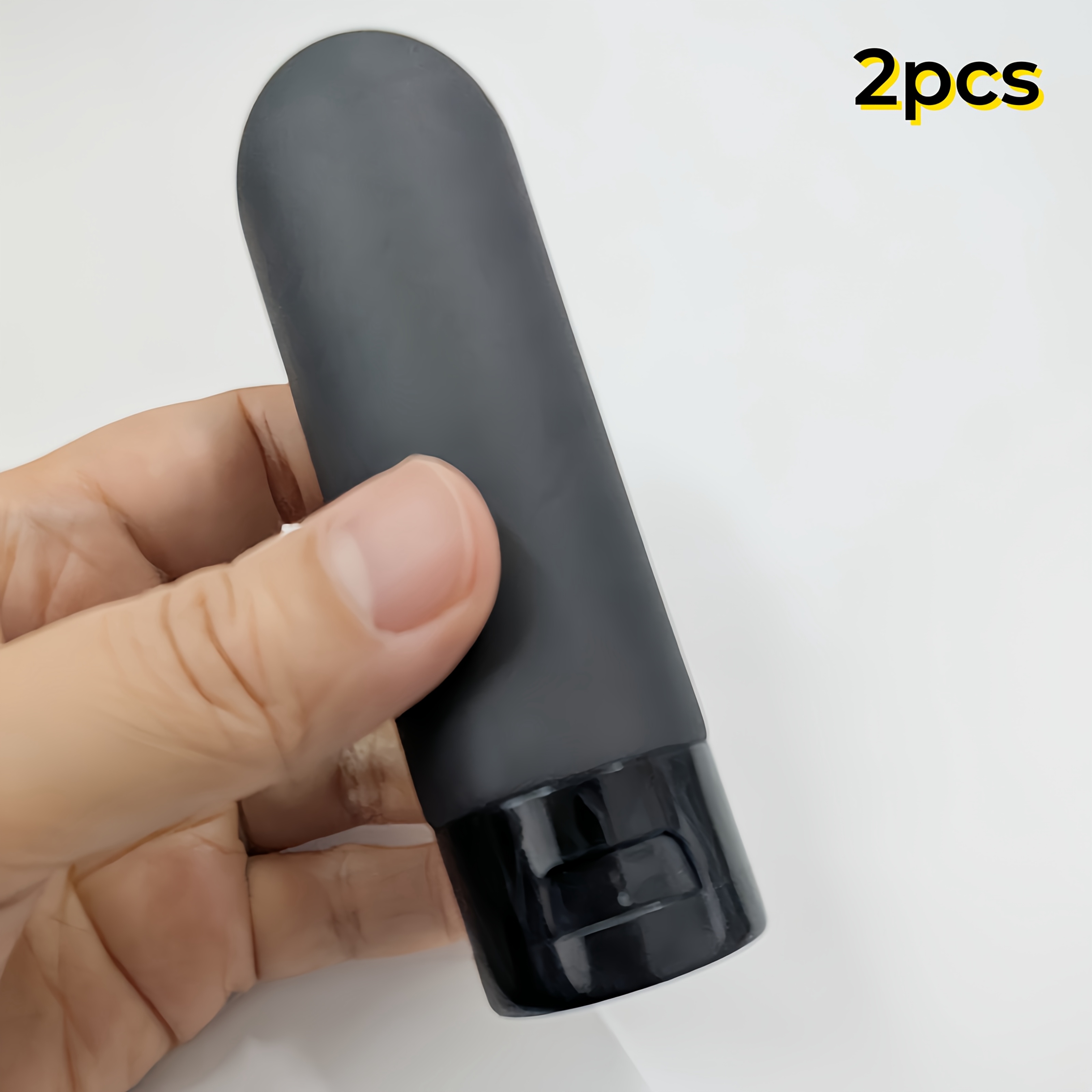 TEMU 2pcs 60ml Men's Cosmetic Travel Refill Vials | Pe Squeeze Bottles, Seal-proof, Easy To Refill, Ideal For Moisturizers, Lotions, Creams