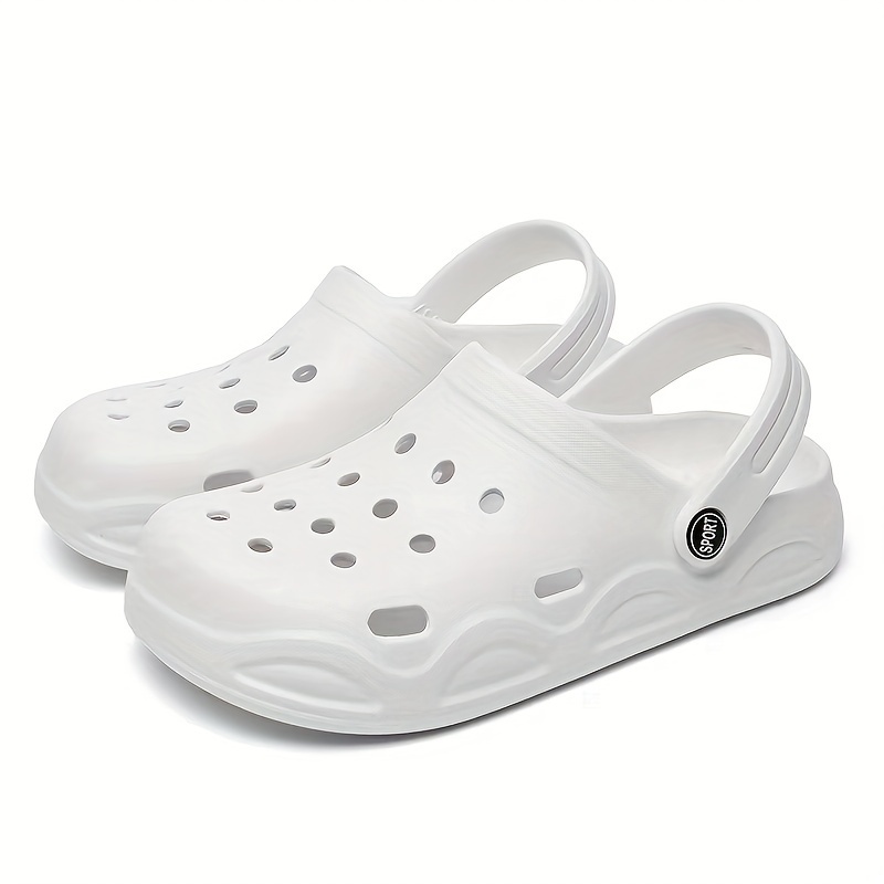 

Men's Solid Color Anti Odor Eva Clogs, Comfy Non Slip Casual Durable Beach Water Shoes, Summer