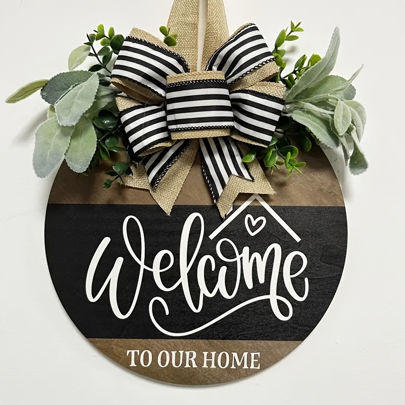 Welcome Sign - Wood, Wall-mounted, Home Decor For Front Door