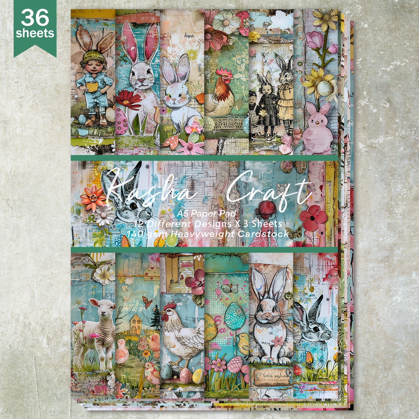 

36 Sheets A5 ( Spring Oil Painting Background) Thin Paper, Suitable For Bullet Diary, Trash Magazine, Greeting Card Background, Photo Album And Handicrafts