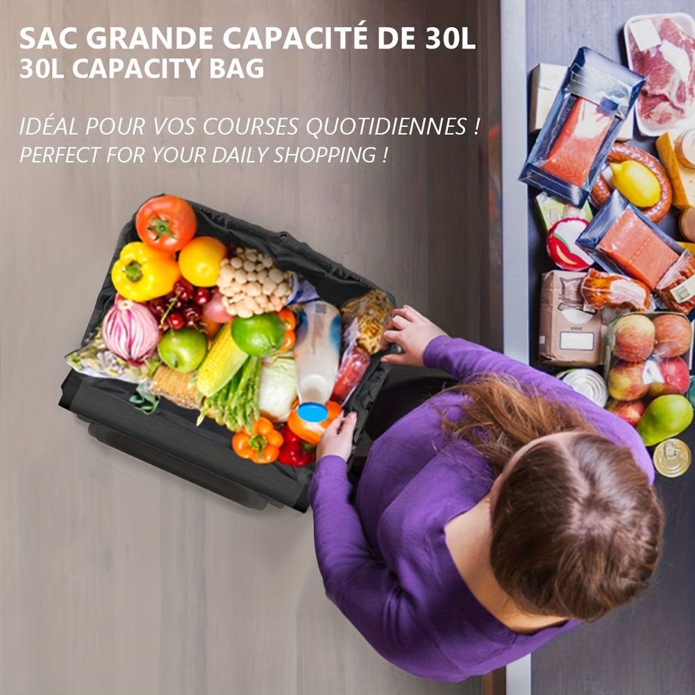 1pc Collapsible Stair Climbing Cart with Detachable Waterproof Bag - Portable Trolley for Grocery Shopping, Camping, Travel, and Picnics, 2.64gal Capacity, Aluminum Frame, Stair Wheel Design, Outdoor Picnic Essentials|Stair Climbing Cart|Durable Aluminum Frame, Picnic Essentials Cart