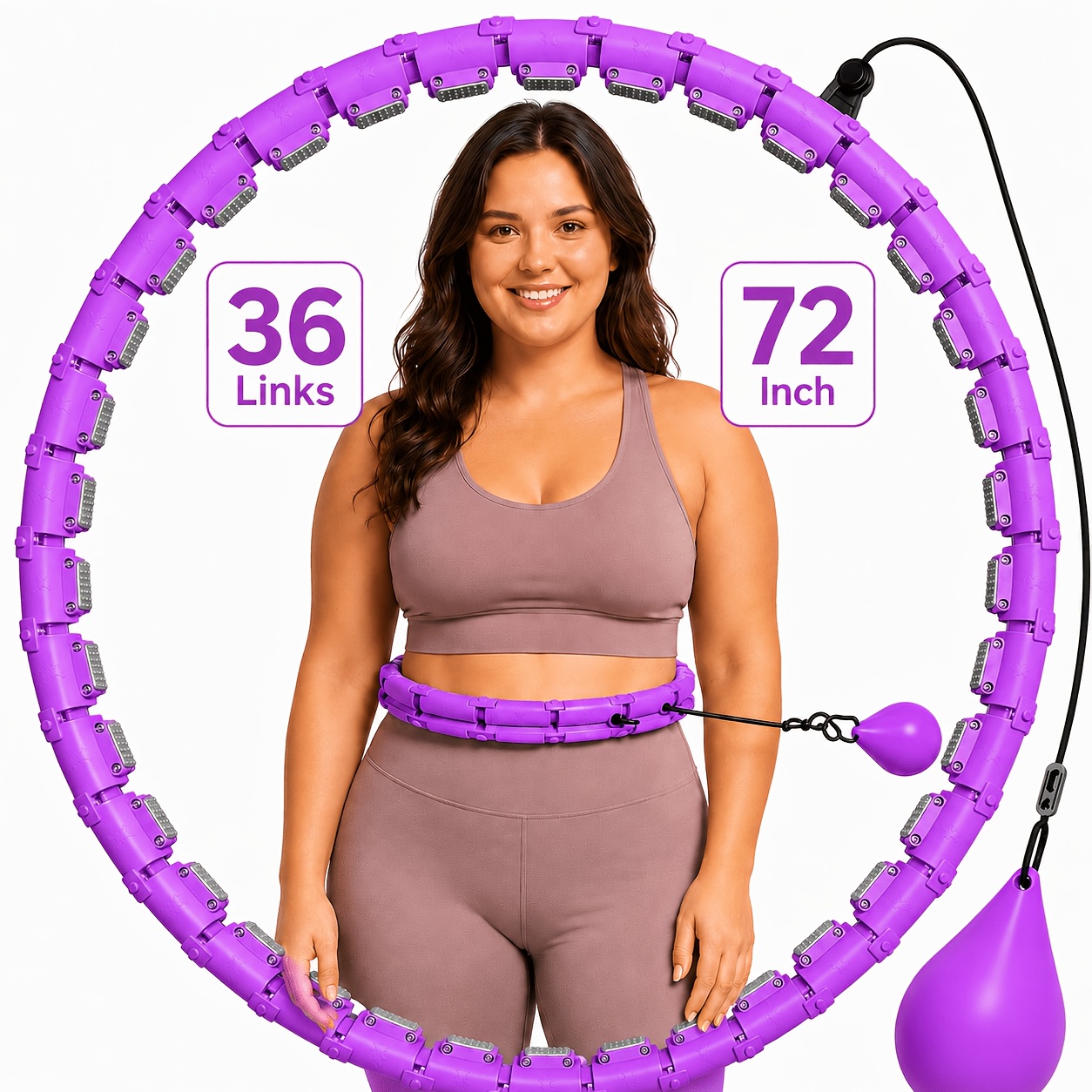 Temu 72in weighted fitness ring 36 link adjustable