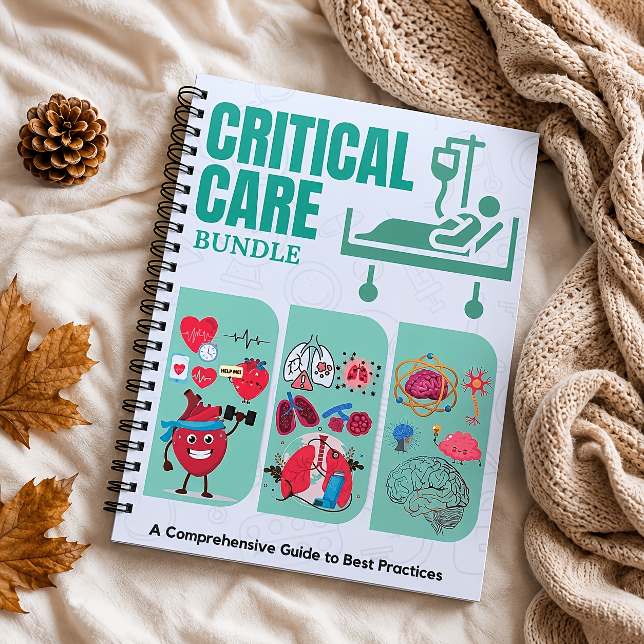 TEMU 1pc Reference Planner, Covering 40+ Nursing Topics, Fragmented Learning And Knowledge Consolidation, Suitable For Nurses, Nursing Students, And