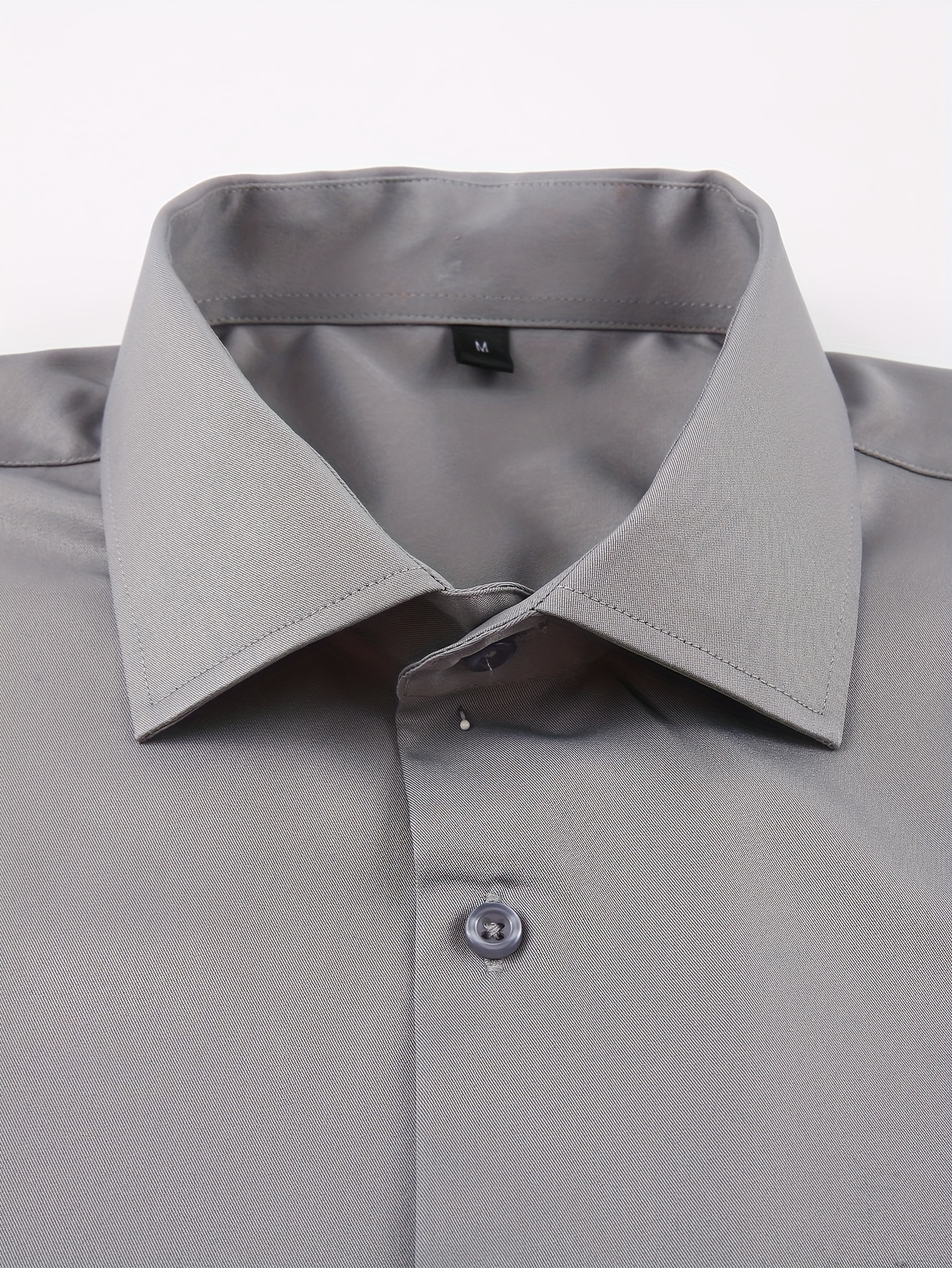 mens french cuff dress shirt collar breathable - Temu