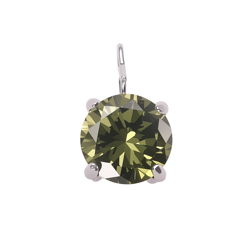 Versatile Style Non-Fading Round Synthetic Zircon Pendant Necklace