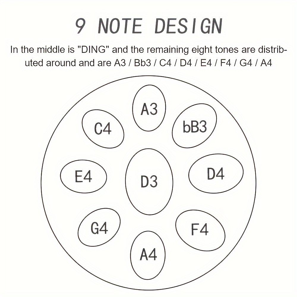 432hz/440hz ハンドパンドラム 9 ノート D マイナー 22 インチ 