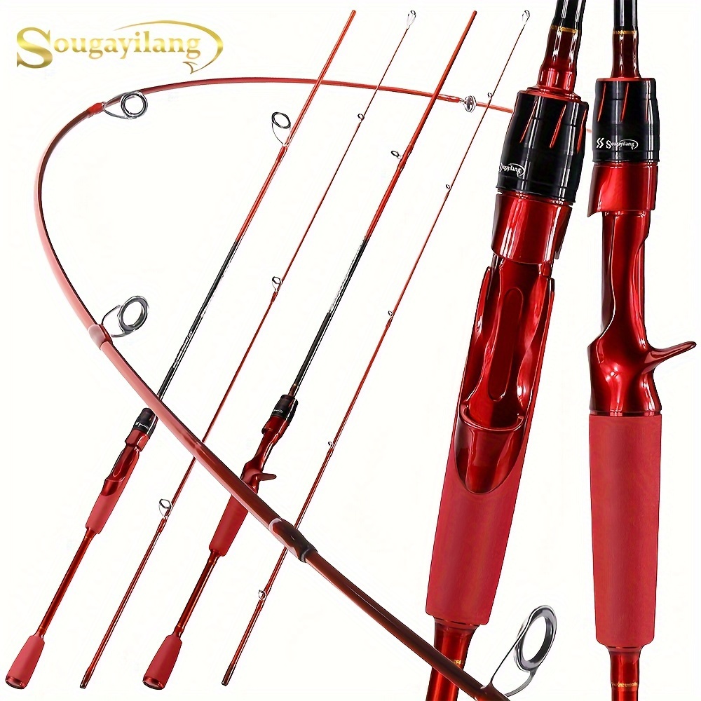 

Sougayilang Fishing Rod, 1.8m/6ft Carbon Fiber Spinning/casting Lure Rod For Bass, Pike, And Trout Fishing