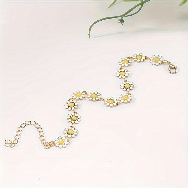Lightweight Daisy Flower Bracelet Anklet