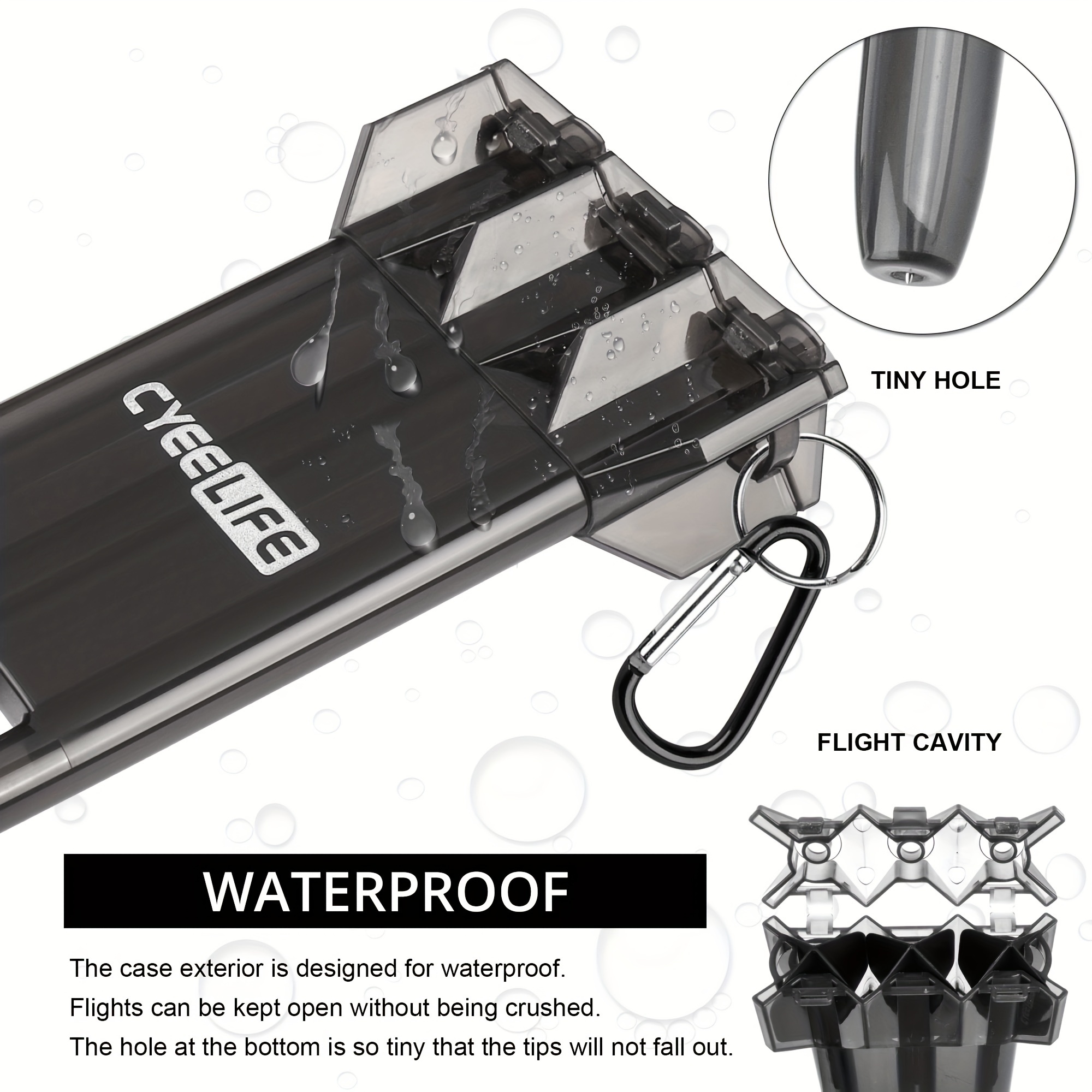 Cyeelife 26g Koperen Darts, Set van 3 met een Dart Opbergdoos