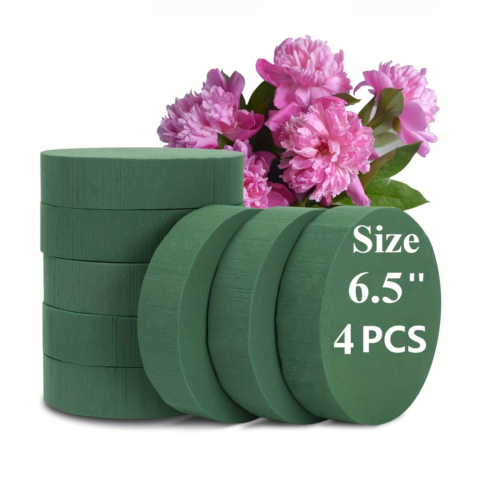 

4pcs Large Round Floral Foam Blocks For - Synthetic Resin Craft Supplies