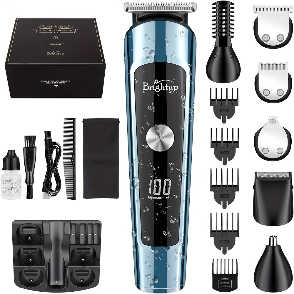 

Beard Trimmer, Mens Grooming Kit With Hair Clippers, Electric , Shavers For Mustache, Body, Face, Ear, Nose Hair Trimmer, Gifts For Men