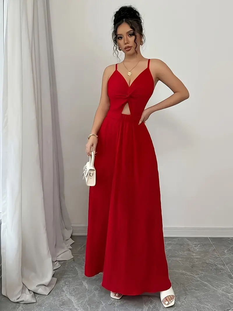 plus size elegant red maxi dress front twist back tie - Temu Mauritius plus size elegant red maxi dress front twist back tie - Temu Mauritius