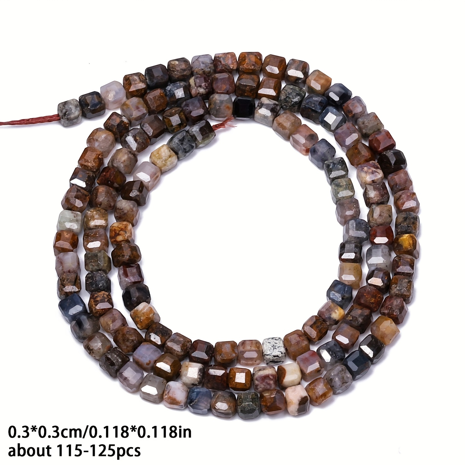 Natural Pietersite Epidote Red Square Stone Beads for Jewelry Making
