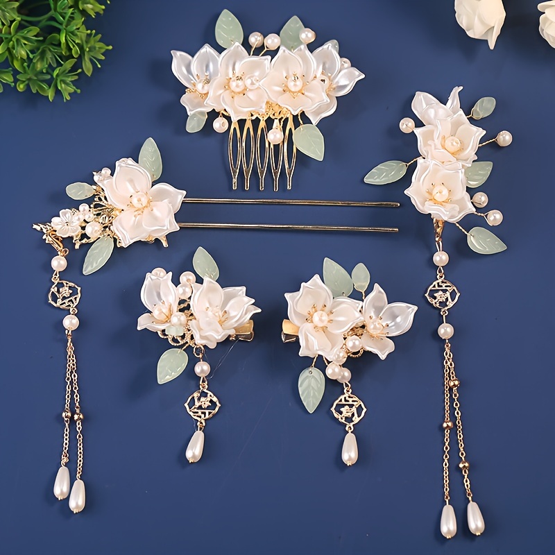 TEMU Hair Accessories: A Set Of Intricate Hairpins And With And Tassels