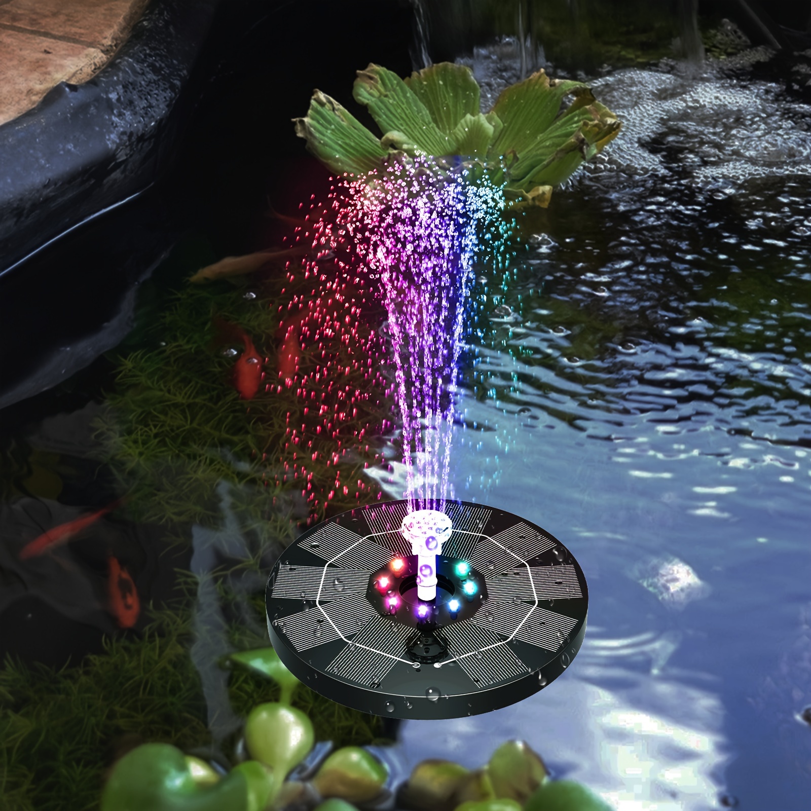 FACULX Solar Wasserpumpe 6W - Teichpumpe Mit Filter Für Garten