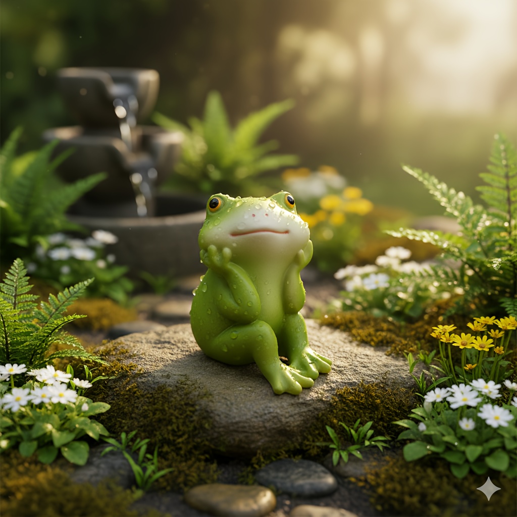 A Resin Abstract Frog Sculpture, Suitable For Indoor And Outdoor Garden And Tabletop Decorations, Ideal For Use On , Living Rooms, And Flower Pots. A Versatile Holiday Gift Frog Figurine