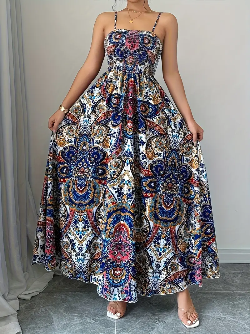 boho chic shoulder paisley print maxi dress women vacation - Temu United Arab Emirates boho chic shoulder paisley print maxi dress women vacation - Temu United Arab Emirates