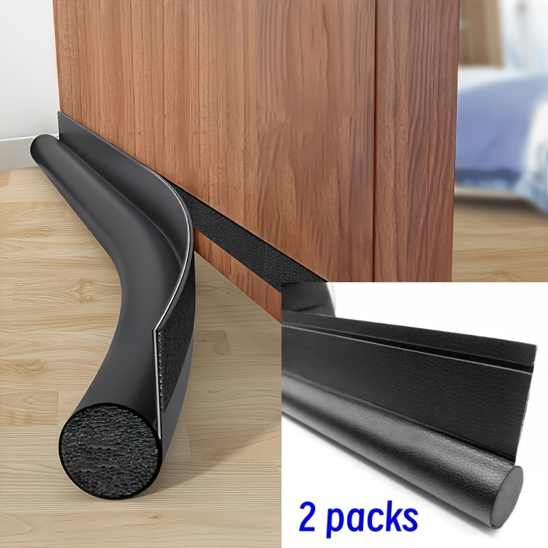 TEMU 2pcs Of Self-adhesive Door Bottom Sealing Strip - Durable, Soundproof, Insect-proof Sealing Strip, Suitable For And Households, In /gray/brown,