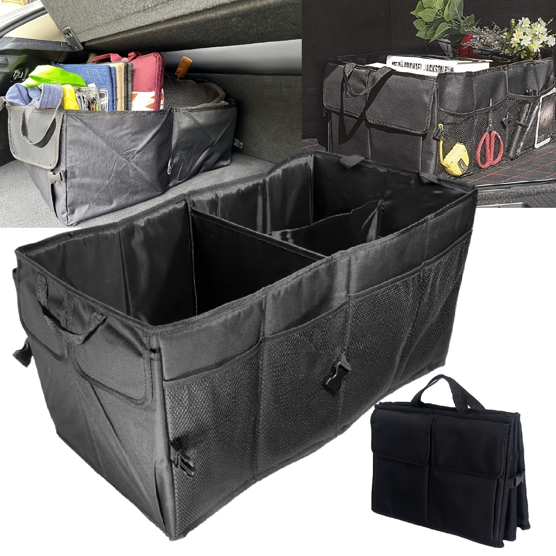 TEMU Ute Van Toolboxes Foldable Tool Storage Trunk Box, Universal Car Boot Trunk Organizer Folding Storage Bag, Grocery Bag Camping Sports Gear