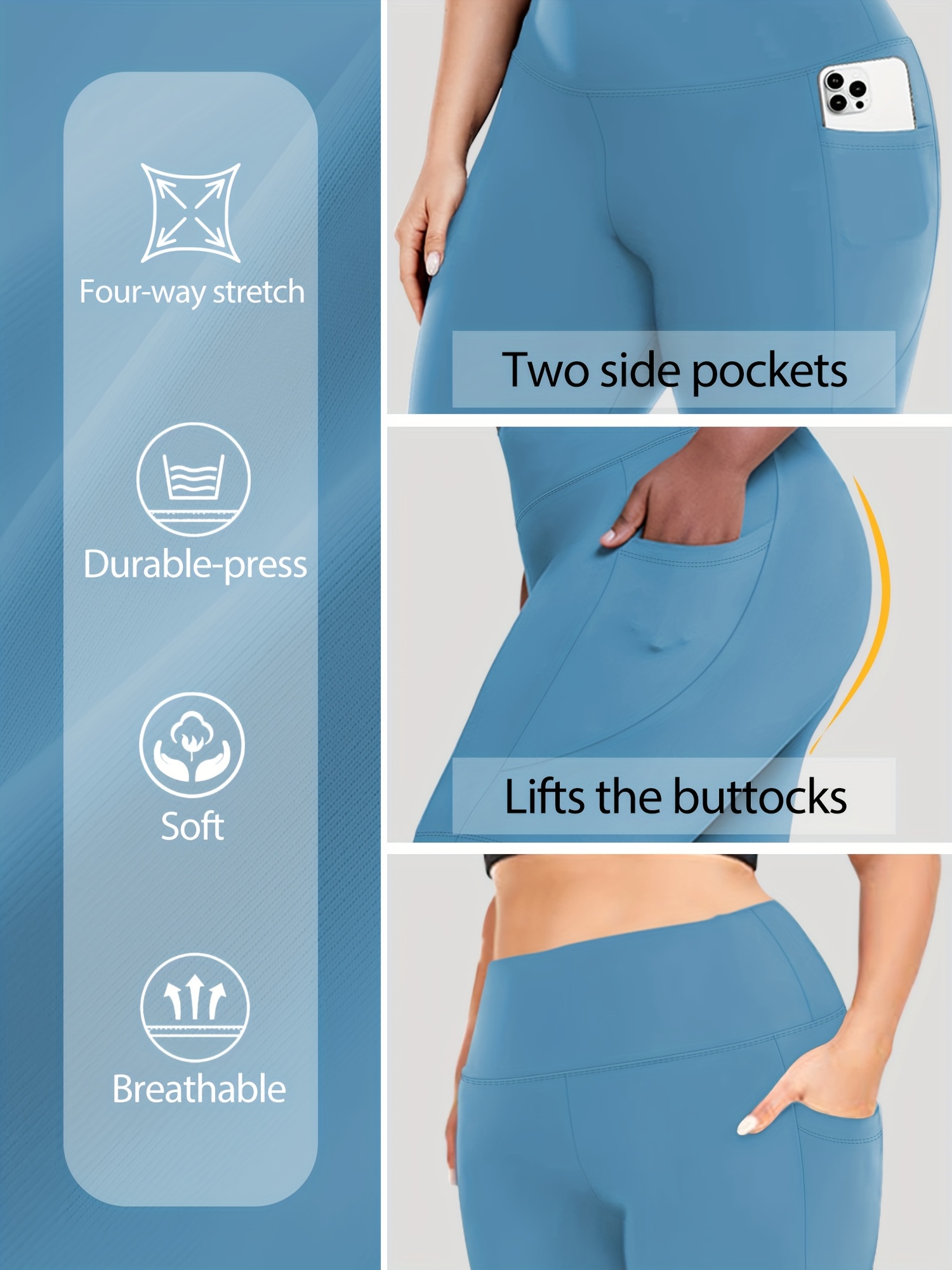 Plus Size - Women'S Plus Size High Waist Crescent Pocketed Shorts - Stretchy, Comfort Fit, Casual Summer Style with Plump Design, Breathable Fabric for Everyday Wear, Plus Size Shorts