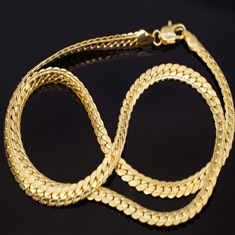 TEMU Collier Hip-Hop Minimaliste Tendance et Plaqué Or 18k - Collier Unisexe, Accessoire Polyvalent pour Tenue Décontractée Quotidienne, Bijou -pop