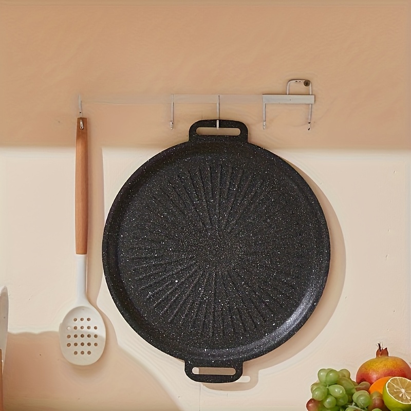 Versatile Korean Cast Iron Grill Pan - Smokeless Non-Stick Portable Grill for Home, Outdoor Camping & BBQ - Sun Pattern Design, Multiple Sizes Available, Durable & Easy to Clean, Korean BBQ Grill