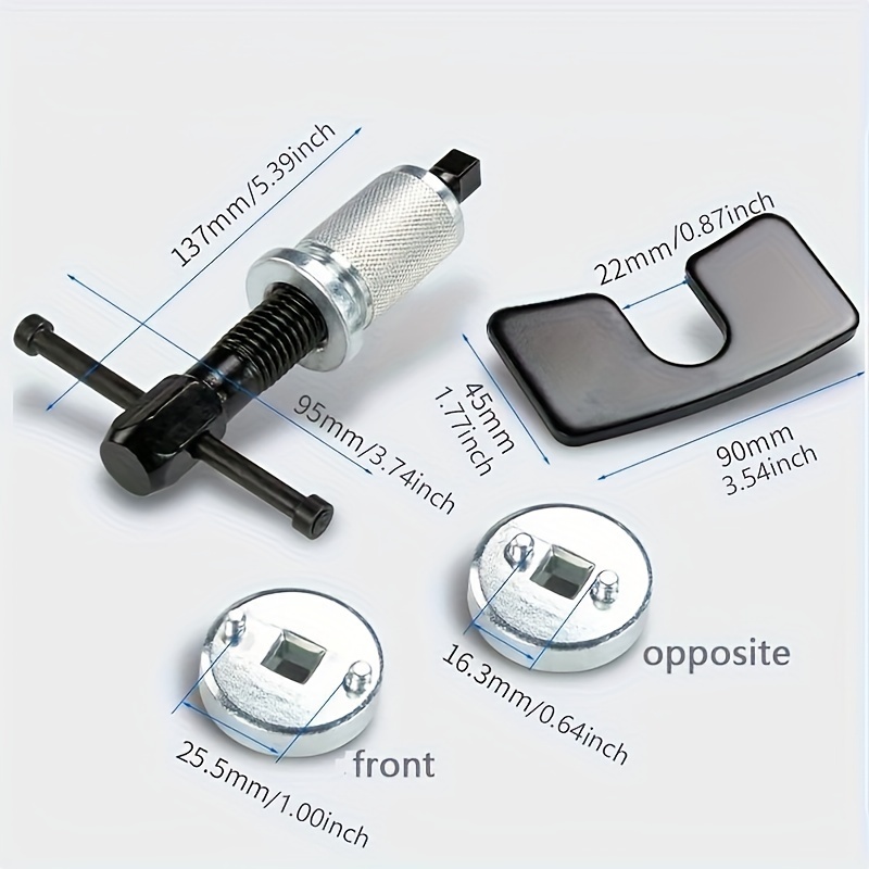 3-Piece Brake Caliper Compression Tool Set With 2 Hangers - For Brake Pad Replacement