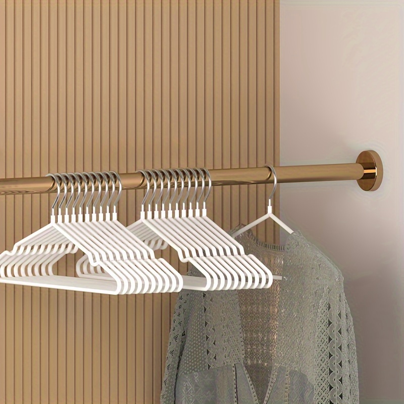 

Heavy-duty Non-slip Nano-plastic Coated Metal Clothes Hangers, Adult Multi-purpose Dry/wet Use, Durable Space-saving Hanger Set For Hanging Garments