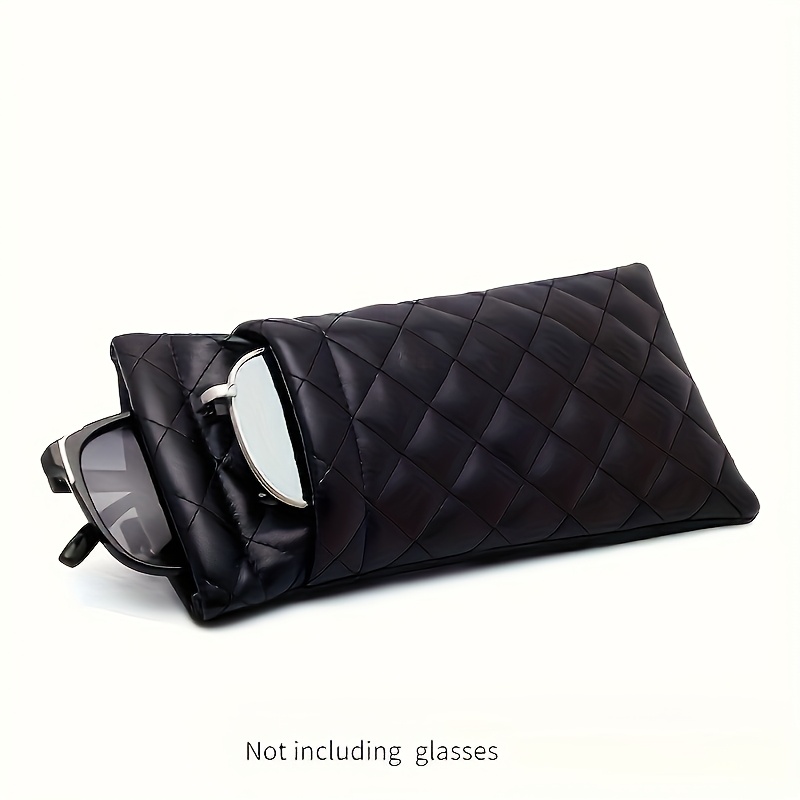 Women's & Men's Pu Leather Eyeglass Case - Soft Squeeze-top Eyeglasses Holder With Portable Frame For Reading Glasses, Fashion Glasses - Compact & Durable Glasses Pocket