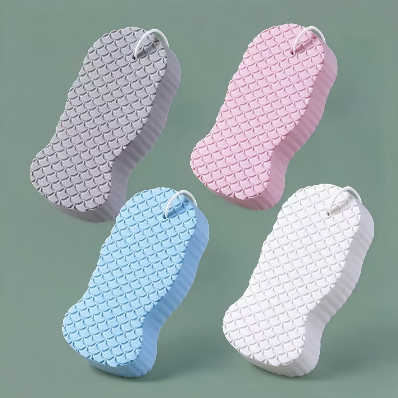 TEMU 3d Textured Bath Brush, Full Body Exfoliating Scrubber, Gently Removes Dead Skin, Massaging And Skin, Improving Rough Texture, Home Bathing Body