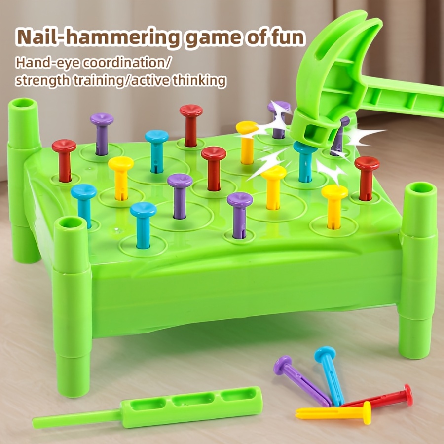 Children's Colorful Nail Tapping Table Educational Toy