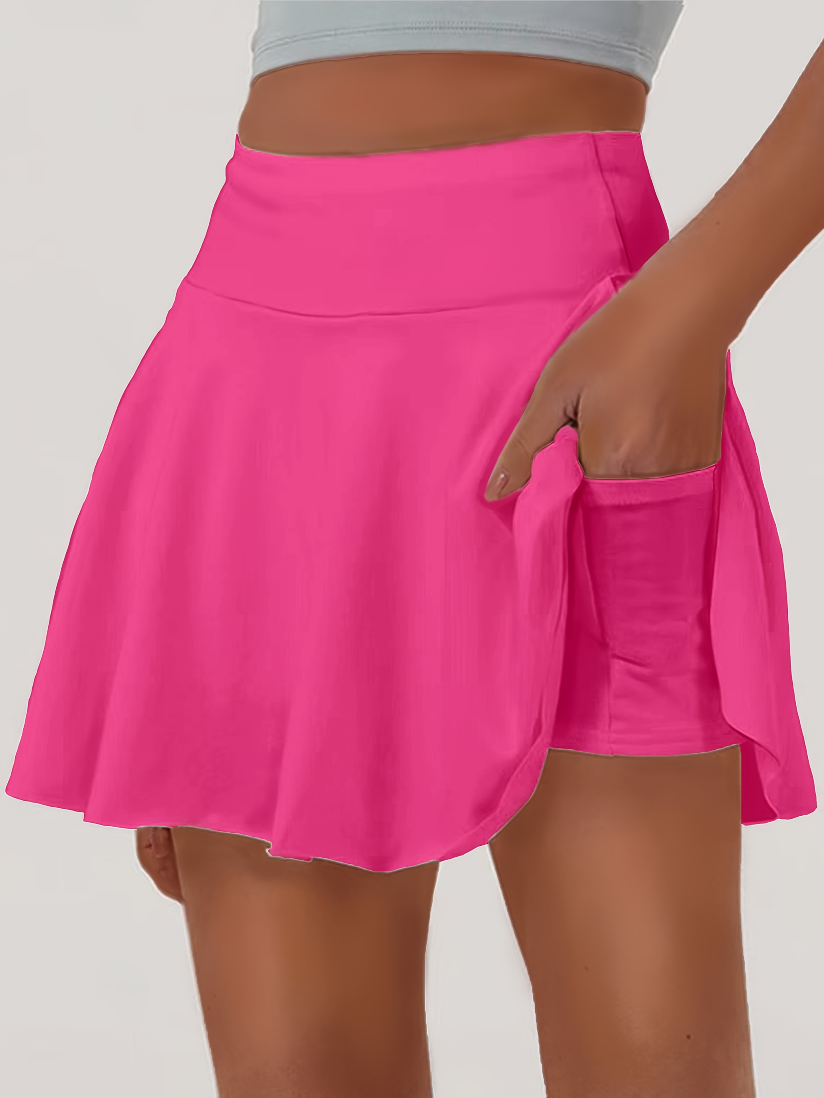elegant womens sports midi skirt with pockets     for wives  