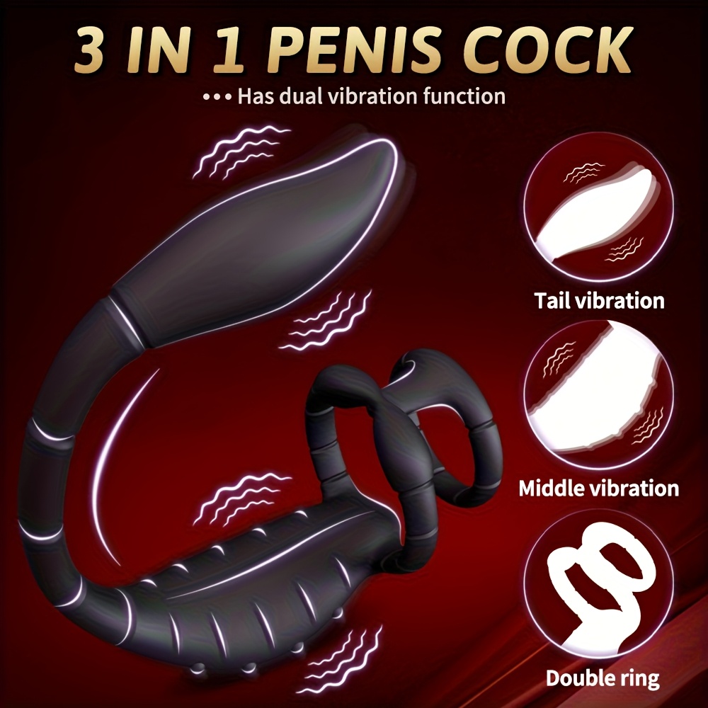 rooster ring vibrating * Vibrating Rooster Ring * Toys for Men, Prostate Toy Male * with Dual *  Ring, Vibrating * Remote Control * with * Plug * * for Adult Couples main image 1
