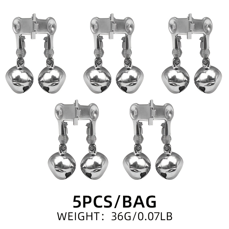 Image of 5pcs Fishing Rod Alarm Bells Metal Fishing Bite Indicators Fishing Additions