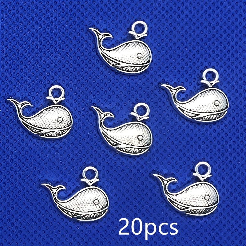E-shop 20 Stück Wal-Anhänger Bohemian Schmuckzubehör DIY Handgemachte Ohrringe Halsketten Armbänder Schmuckteile 14x18mm