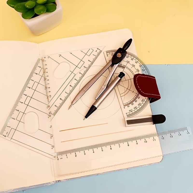 "precisioncrafted" Student Geometry Kit Compass, Ruler & Protractor