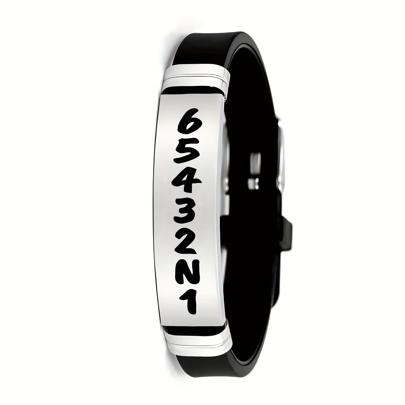 TEMU Braccialetto con design a per moto , braccialetto in silicone in acciaio inossidabile stile sportivo 202 202, come regalo per appassionati di