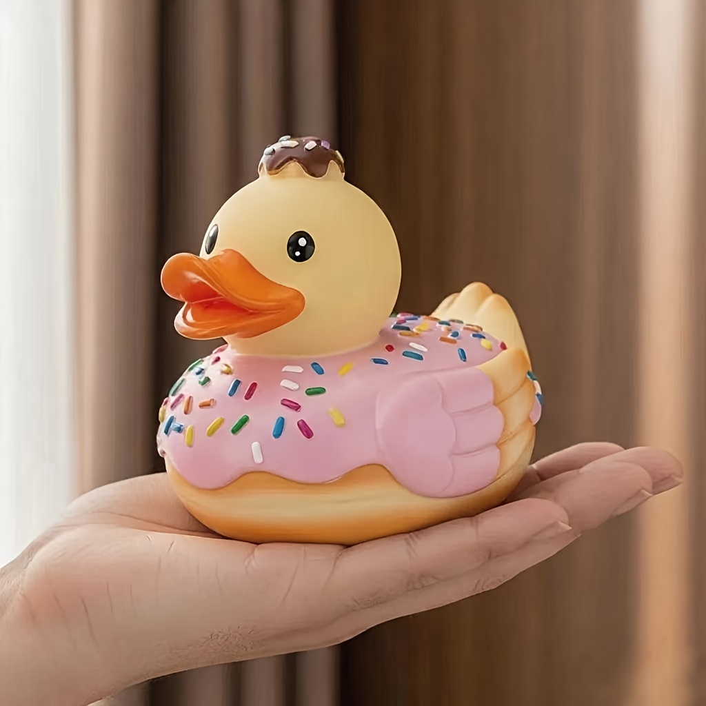   cake shaped duck figurine handcrafted resin ornament suitable for indoor outdoor home garden or office decoration perfect valentines day gift