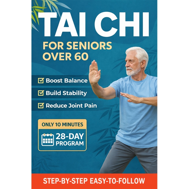 Tai Chi for Seniors Over 60: Maintain Independence, Prevent Falls, Ease Joint Pain, And Restore Balance in 28 Days with Easy 10-Minute Daily Exercise Sessions (Large Print, Illustrated, At-Home, No Equipment)