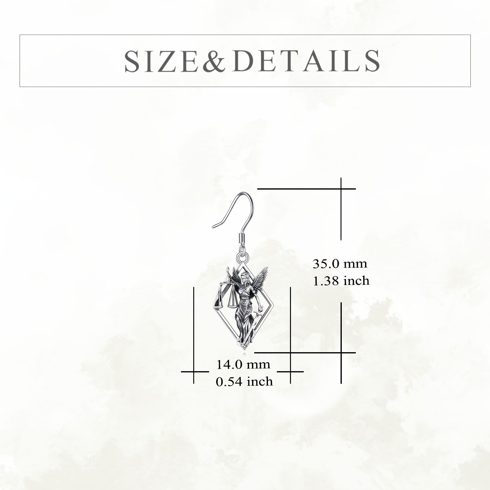 Women's 925 Sterling Silver Justice Dangle Earrings — Elegant Design